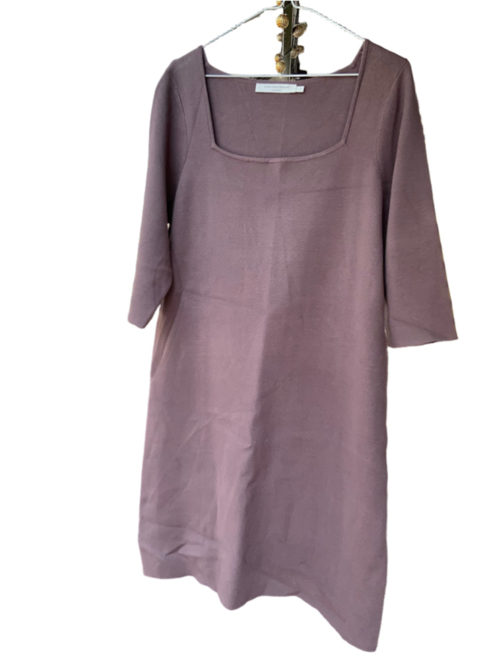 Simons 
Contemporaine Midi Knit Dress Size L Plum